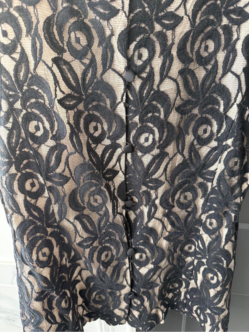 Banana Republic Black Lace Camisole with Nude Lining - Picture 3 of 6